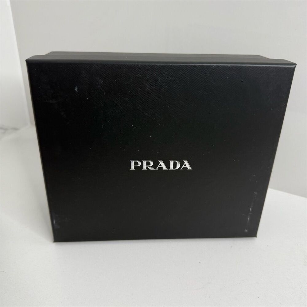 Prada Black Embossed Logo Luxury Gift Box One Size​